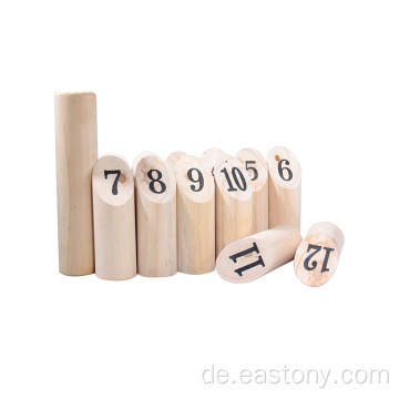 Klassisches Spiel Kubb Outdoor-Spiele Holz Kubb